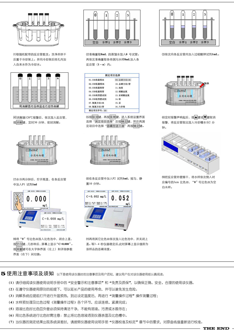 連華科技COD、氨氮、總磷、濁度等多參數水質分析儀5B-3B型(V8)快速入門手冊